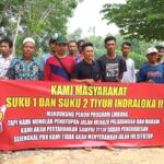 Gejolak Penolakan Penutupan Jalan di Tiyuh Indraloka II Berlanjut Dengan Protes Pembentangan  Sepanduk