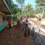 Pembuatan TPT Hampir Rampung, TNI dan Warga Bahu Membahu Lakukan Pengerjaan Fisik