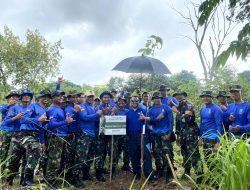 Pangkalan TNI AU (Lanud) Hang Nadim Hadir Dalam Event Penanaman 12 Ribu Pohon Jati Emas di Simpang Flyover Laluan Madani Batam