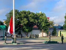 Dandim 0103/Aceh Utara Memimpin Upacara Pengibaran Bendera