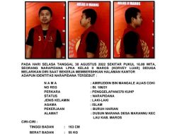 Seorang Narapidana Penipuan penggelapan, Di LP Khusus Anak (LPKA) Kelas 11 Melarikan Diri