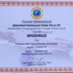 Kali Ini Anggota IMO-Indonesia Yaitu Media Mpginews.id Diganjar Piagam Penghargaan Dari Komandan Pangkalan Utama TNI AL XIV Sorong Papua