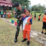 Satgas Pamtas Yonif 645/Gty adakan Penyuluhan Kesehatan Gigi Untuk Anak Usia Dini di perbatasan