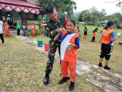 Satgas Pamtas Yonif 645/Gty adakan Penyuluhan Kesehatan Gigi Untuk Anak Usia Dini di perbatasan