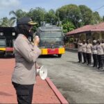 Personel Sat Samapta Polres Asahan Laksanakan Latihan Pengendalian Massa (Dalmas)