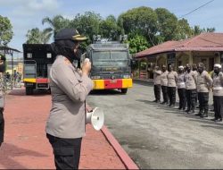 Personel Sat Samapta Polres Asahan Laksanakan Latihan Pengendalian Massa (Dalmas)