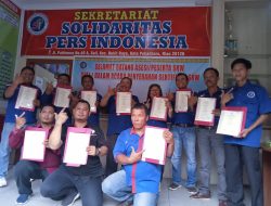 13 Orang Pengurus SPI Terima Sertifikat Wartawan dari Lembaga Negara BNSP