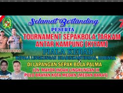 Pembukaan Turnamen Olah Raga Resmi Dibuka Lurah Pulau Brayan, Drs. Sutrisno S.Sos.