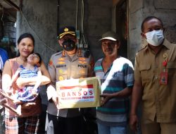 Bantu Warga Terdampak Kenaikan BBM Polresta Denpasar Gandeng Mahasiswa dan Bendesa Adat Bagikan Paket Sembako