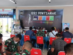 Prajurit Kodam XII/Tpr Ikuti Donor Darah di RRI Partisipasi di Hari Bakti Radio