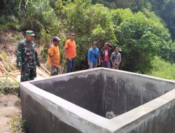 Dandim Boyolali Cek Pembuatan Bak Penampungan Pompa Hidram di Suroteleng