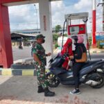 Pengamanan SPBU Karangsambung Danramil Berikan Pengamanan Berlapis