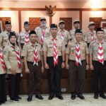 Pak Walikota Menyambut kontingen Jambore Nasional Gerakan Pramuka Jakarta Utara