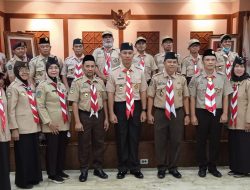 Pak Walikota Menyambut kontingen Jambore Nasional Gerakan Pramuka Jakarta Utara