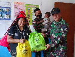 Partisipasi Satgas Pamtas Yonif Raider 142/KK Dalam  Pelayanan Gizi 1000 Hari Pertama Kehidupan