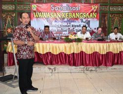 Dandim 0726/Sukoharjo Berikan Materi Wawasan Kebangsaan Di Balai Desa Sanggrahan, Kec. Grogol, Kab. Sukoharjo