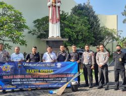 Satlantas Polres Blora Gelar Bakti Sosial Di Gereja