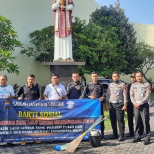Satlantas Polres Blora Gelar Bakti Sosial Di Gereja
