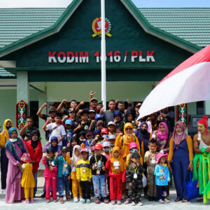 Kenalkan Profesi TNI Pada Anak, Kodim 1016/Plk Terima Kunjungan Field Trip Kemah Pelangi