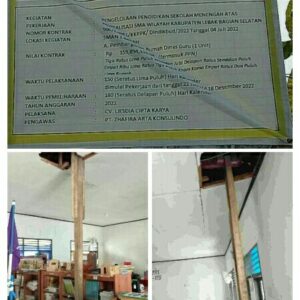 Revitalisasi SMAN 2 Bayah Bangun Rumdin Guru Ukuran 12 X 7 dengan Anggaran Rp.359.894.536.425, Mirisnya! Ruang Perpus Terancam Roboh