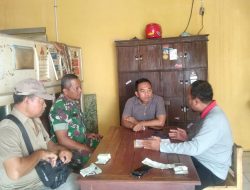 Babinsa Kel Kragilan Komsos dengan Petugas SPBU Pasca Kenaikan Harga BBM