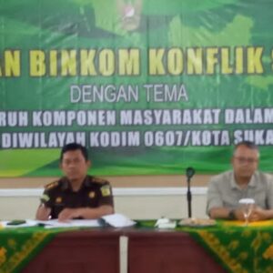 Kodim 0607/ Kota Sukabumi Selenggarakan Kegiatan Binkom Konflik Sosial