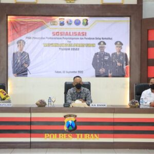 Antisipasi Penyalahgunaan Narkoba Oleh Anggota, Polres Tuban Gelar Sosialisasi P4GN