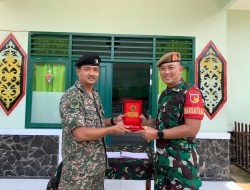 Satgas Pamtas Yonarmed 19/105 Trk Bogani Terima Kunjungan Kerja Tentera Diraja Malaysia