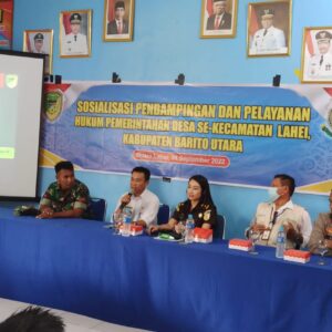 Sosialisasi Pendampingan Dan Pelayanan Hukum Desa Se-Kecamatan Lahei