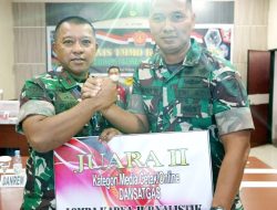 TMMD ke-114 Tahun 2022, Letkol Inf Hendro Wicaksono Salaku Dansatgas Berhasil Meraih Juara II Lomba Karya Jurnalistik