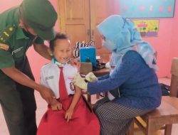 Babinsa Tenangkan Siswa Dalam pelaksanaan Program Bias