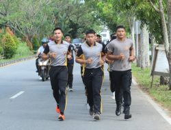 Kapolres Kuburaya AKBP Jerrold H.Y. Kumontoy, S.I.K., M.Si Pimpin Langsung Olah Raga Pagi