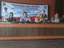 Anggota Koramil 12 Serang Baru Hadiri Musdes Cilangkara TA 2023