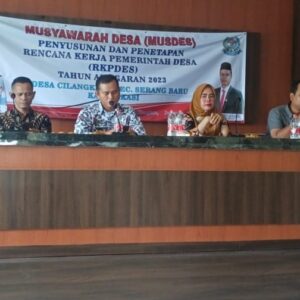 Anggota Koramil 12 Serang Baru Hadiri Musdes Cilangkara TA 2023