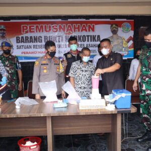 Polres Asahan Gelar Konferensi Pers Pengungkapan Narkoba Dan Pemusnahan Barang Bukti