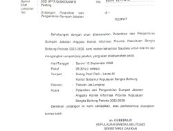 Ini Nama Komisioner KID Babel Yang Dilantik Dan Ambil Sumpahnya Oleh PJ Gubernur Kepulauan Babel