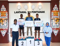 Lantamal XII Gelar Fun Run 7,7 Km Di Mako Lantamal XII Dalam Rangka HUT Ke-77 TNI AL
