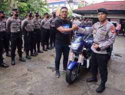 Pemberian CSR Oleh BRI Peduli Di Ditsamapta Polda Kalbar Sekaligus Sosialisasi kejahatan Digital Perbankan