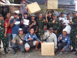 Eratkan Kemanunggaln TNI-Rakyat Kodim 0726/Sukoharjo Gelar Lomba Memancing Peringati HUT TNI Ke 77