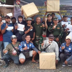 Eratkan Kemanunggaln TNI-Rakyat Kodim 0726/Sukoharjo Gelar Lomba Memancing Peringati HUT TNI Ke 77