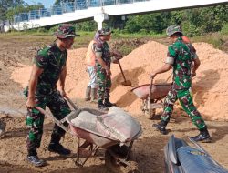 Jelang HUT TNI Ke-77 Tahun 2022, Prajurit Kodim 1013/Mtw Bersama Masyarakat Gelar Karya Bhakti