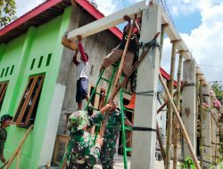 Wujud Pengabdian Kepada Masyarakat, Kodim 0808/Blitar Gelar Karya Bakti Renovasi Mushola Di Wilayah Binaan