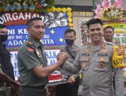 Seorang AKBP Pimpin Anak Buahnya Datangi Makodim 0724/Boyolali
