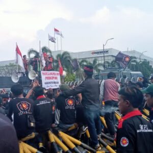 Sekitar Seribu Gabungan Ormas UMKM Perkopkum Kabupaten Bekasi Gruduk PT Hankook Tire
