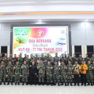 Gelar Do’a Bersama di Gelar Kodam XII/Tpr Bersama Jajaran Dalam Peringati HUT TNI Ke-77