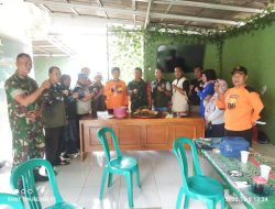 Sambut HUT TNI ke 77 Forum Komunikasi Relawan Selatan Gruduk Koramil 12 Serang Baru