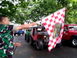 Dandim 0613/Ciamis Lepas Puluhan Kendaraan Peserta Offroad Dalam Rangka Hut TNI ke-77