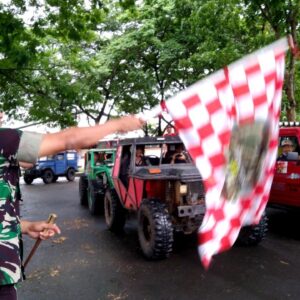 Dandim 0613/Ciamis Lepas Puluhan Kendaraan Peserta Offroad Dalam Rangka Hut TNI ke-77