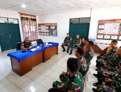 Kasdam XII/Tanjungpura Bersilaturahmi Ke Pos-Pos Satgas Pamtas RI-Malaysia Yonarmed 19/105 Trk Bogani