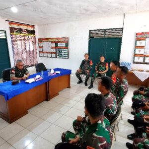 Kasdam XII/Tanjungpura Bersilaturahmi Ke Pos-Pos Satgas Pamtas RI-Malaysia Yonarmed 19/105 Trk Bogani